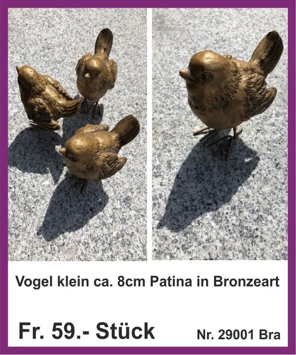 Vogel, Patina Bronze