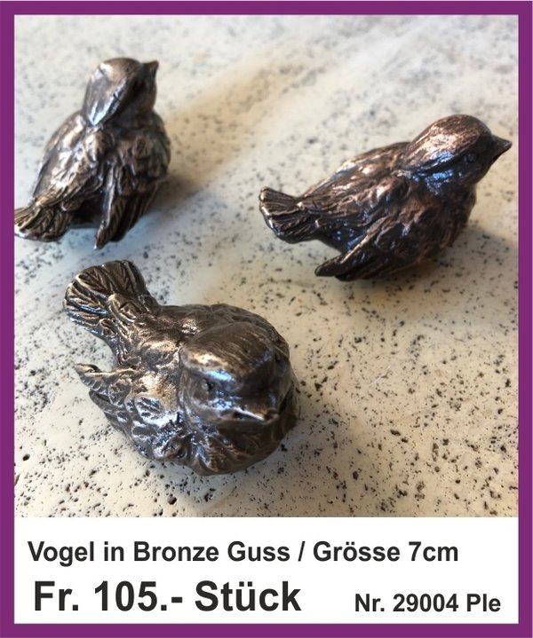 Vogel, Echt Bronze